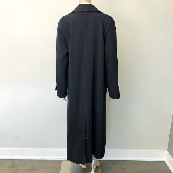 Vintage 90s Oversized Minimalist Navy Baggy  Long Jacket Trench Coat. Large - Picture 15 of 16